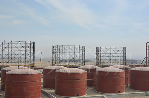 公司承建新疆廣匯集團1000萬噸/年蘭炭項目工程施工現(xiàn)場